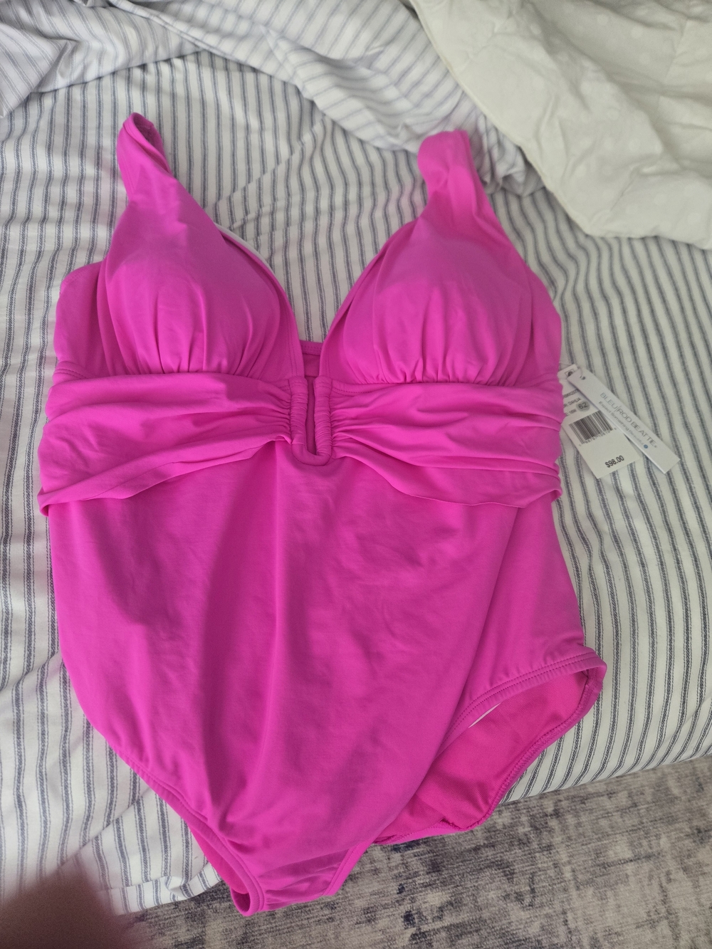 Bleu Rod Beattie Hot Pink One-Piece Swimsuit
